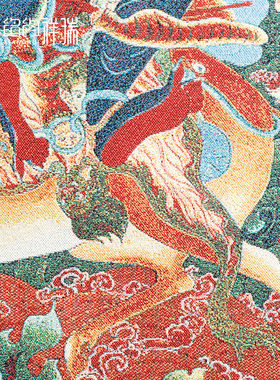 吉祥天母像神像金丝唐卡挂画唐卡装饰画新心挂件