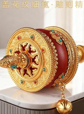 紫檀木手摇转动轮藏式天珠