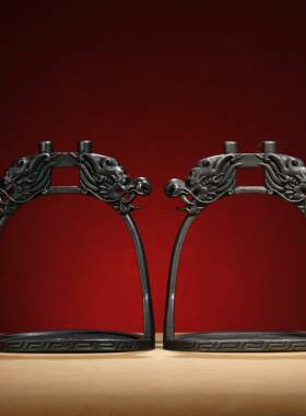 马匹装备纯铁马镫一对骑马老物件马具马登马术用品铁马蹬工艺品