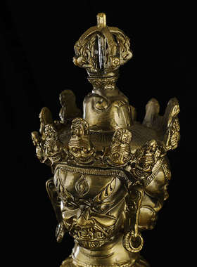 特大号铜合金普巴金刚撅金刚杵降魔杵三面普巴杵密宗法器摆件