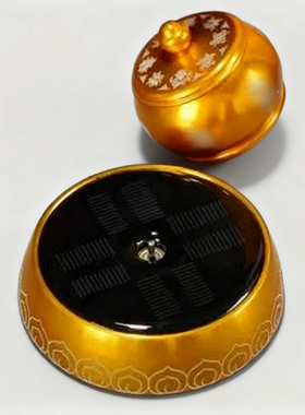 中控台合金车载太阳能转轮转桶