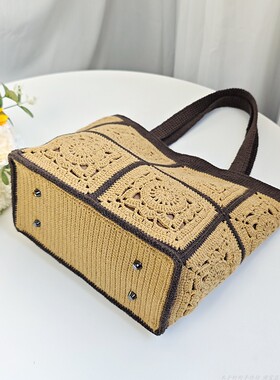 玄素托特包钩针编织手工diy材料