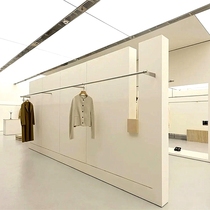 Clothing Store Display Rack Upper Wall Stainless Steel Thickened Hung Clothes Shelf Wedding rod wall-mounted briefing tube hanger