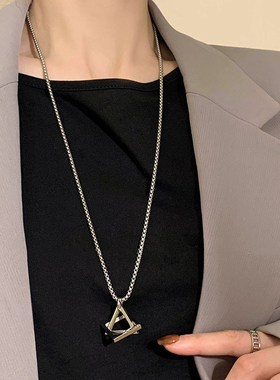 耳朵故事男女同款几何设计项链