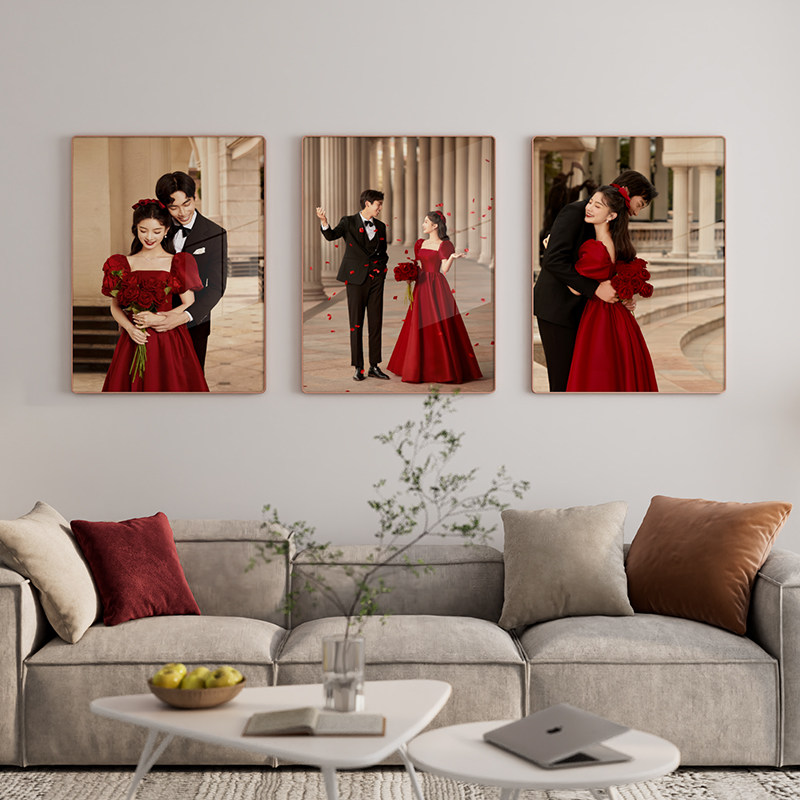 婚纱照相框照片墙定制组合挂墙结婚照全家福水晶相片打印放大制作,淘宝优惠券,粉丝福利购,淘宝优惠卷