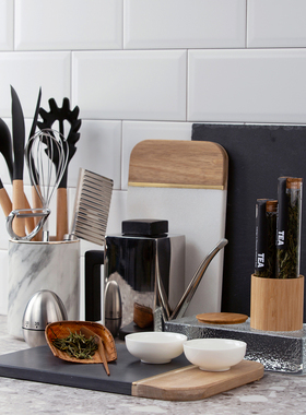 北欧样板间厨房台面精品中式茶具