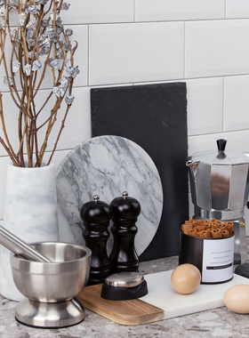 样板房饰品摆件大理石花器研磨器