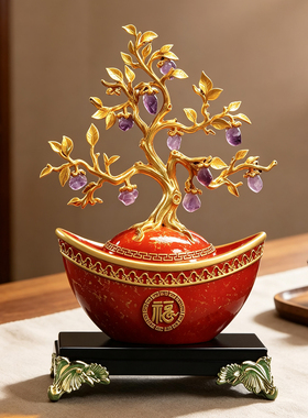 发财！财运滚滚来！招财元宝摆件