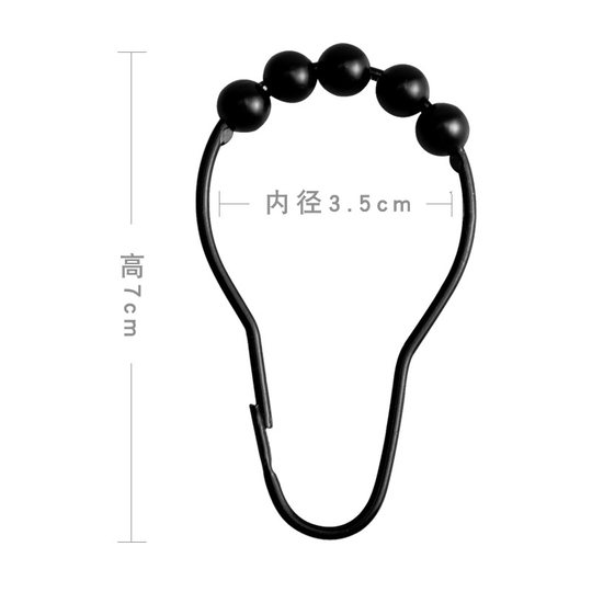 L'anneau de rideau de crochet de rideau de douche de boule épaissie ne rouille pas