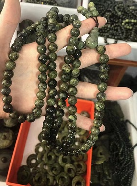 西藏药王石108颗佛珠项链手链 圆珠6-12mm药王石多圈手链项链