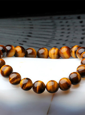 天然虎眼石手链圆珠虎眼石手链手串 时尚饰品