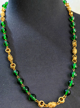 青岛中古饰品vintage项链毛衣链耳饰套装手工琉璃香家简约新款