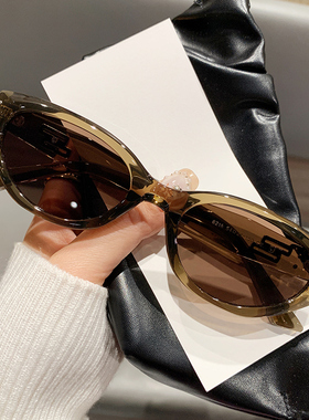 复古猫眼墨镜女2024新款高级感