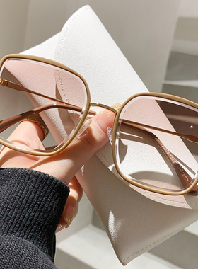 超级大框显瘦茶色渐变太阳镜女士