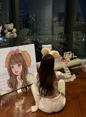 定制星蝶公主情侣手绘装饰画礼物