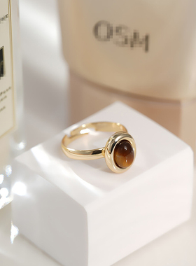 虎眼石澄澈晕染金属星芒复古甜酷