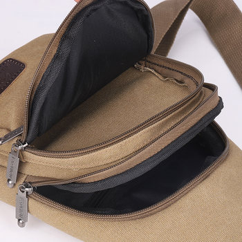 ກະເປົ໋າຫນ້າເອິກຂອງຜູ້ຊາຍໃຫມ່ 2024 ສະບັບພາສາເກົາຫຼີ versatile large capacity canvas portable chest small backpack casual crossbody bag