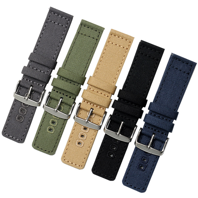 防水帆布男西铁城精工卡西欧手表带 奢鸥配件