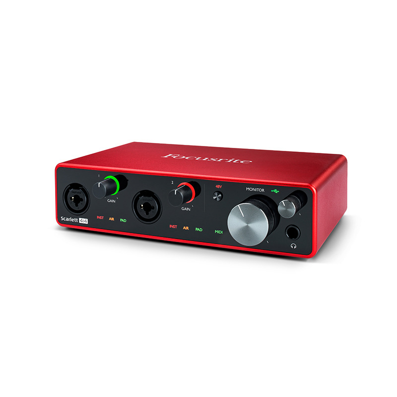 Focusrite Scarlett 福克斯特4i4声卡4代升级版录音编曲配音接口 - 图1