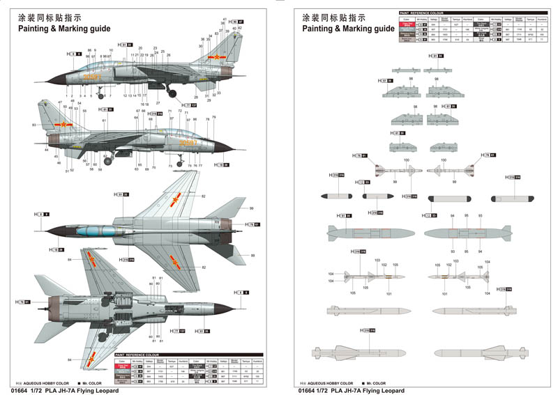 小号手 01664 胶粘拼装模型 1/72中国歼轰-7A