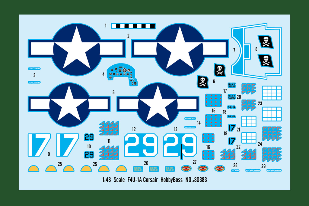 小号手 80383胶粘拼装模型 1/48美国F4U-1A“海盗”战斗机-图1
