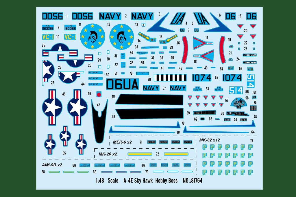 小号手 81764胶粘拼装模型 1/48A-4E“天鹰”攻击机-图2