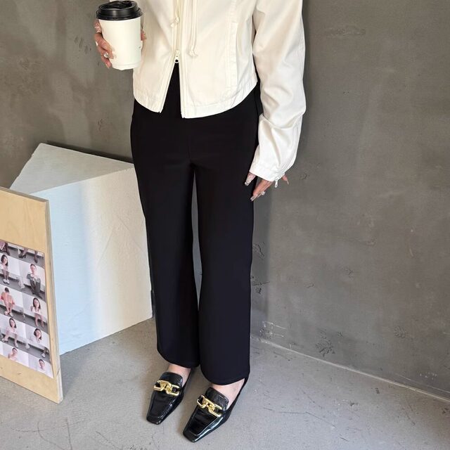Modern 197 ແອວສູງເກົ້າຈຸດ pants 2025 ພາກຮຽນ spring suit pants