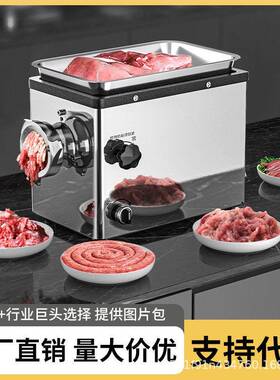 绞肉机商用多功能电动不锈钢家用全自动大功率强力碎肉馅灌香肠机