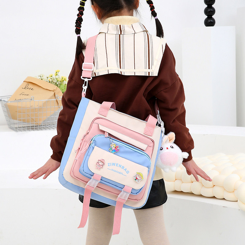 小学生高颜值补课袋大容量防水美术袋可爱可单肩学习袋上课作业袋,淘宝优惠券,粉丝福利购,淘宝优惠卷