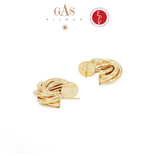 Gas Bijoux艾克耳环大亮感耳饰女款高级感金色耳钉gas官方旗舰店 - 图3