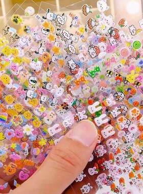 Cute Children's Cartoon Bunny Nail Stickers - Glow in the Da