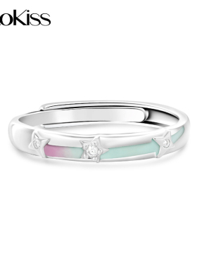 KOOKISS心翼相随S925银情侣对戒