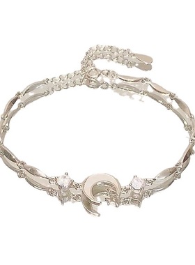 碎冰星月清冷感手链女款轻奢小众精致高级感简约个性百搭手饰闺蜜