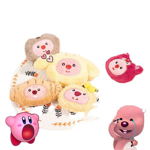 爆款毛绒loppy海狸卡通毛绒挂件包包服饰挂饰胸针钥匙扣diy礼物 - 图2