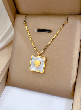 【通体钛钢】几何动物气质个性极简风炉内真金项链女ins锁骨链