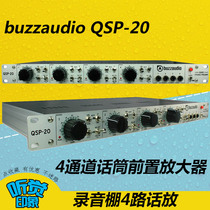 buzzaudio QSP-20 4 channel microphone preamplifier recording shed 4-way words for a 4-channel talk
