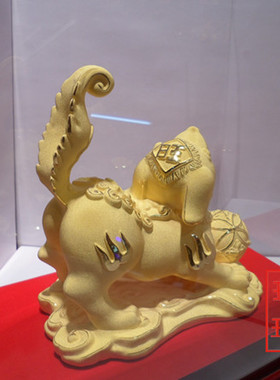 商务礼品摆件绒沙金