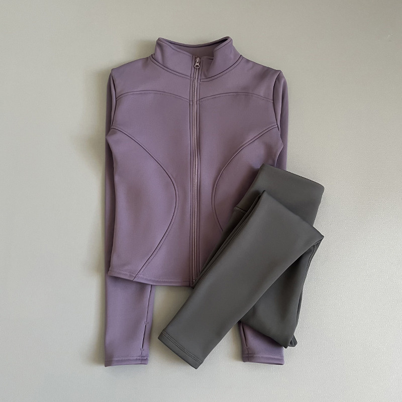 加绒瑜伽套装女款秋冬显瘦加厚外套紧身速干衣专业健身跑步运动服,淘宝优惠券,粉丝福利购,淘宝优惠卷