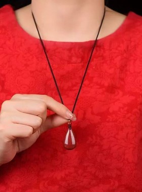 20262026丙午马年低含量朱砂水滴款简约型男女款吊坠饰品挂件礼物