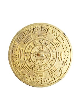 2026黄铜凸面镜 准提镜 铜镜 铜八卦镜风水用品挂件摆件工艺品