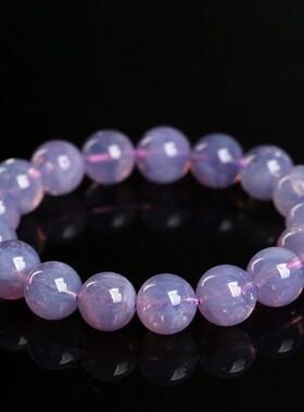2026名都水晶 天然7A冰种紫玉晶手链 紫玉晶圆珠手串散珠厂家直销