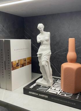 现代样板间家居软装饰品摆件玻璃树脂创意工艺品书房组合ZH3424