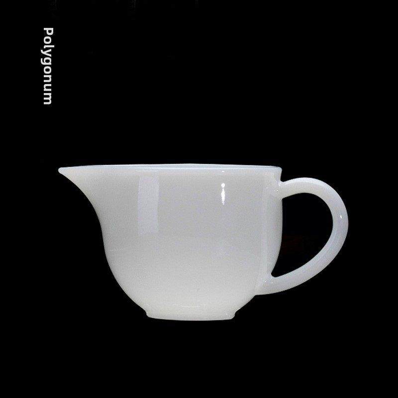 聚心堂白玉瓷公平杯白瓷公杯茶隔板陶瓷茶海功夫茶具柄共用杯,淘宝优惠券,粉丝福利购,淘宝优惠卷