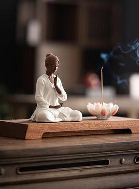 九造中国禅修美容饰品创意紫砂茶宠物瑜伽工作室茶几桌面装饰工艺