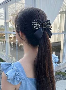 头花2025新女职业发网护士前台盘发网兜空姐美容师上班蝴蝶结发夹