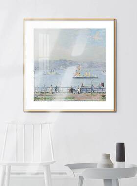 春夏与海  小众艺术装饰画小清新挂画卧室床头民宿走廊墙面壁画