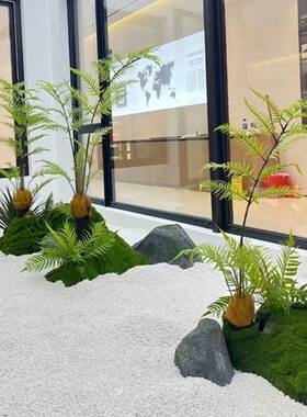 金丝猴头蕨植物盆景室内客厅装饰假盆栽大型落地绿植造景摆件