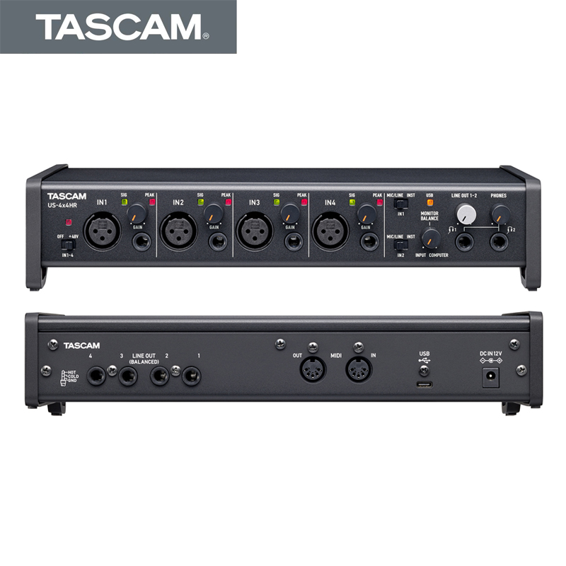 TASCAM US-1X2HR US-2X2HR US-4X4HR手机电脑直播声卡USB音频接口 - 图3