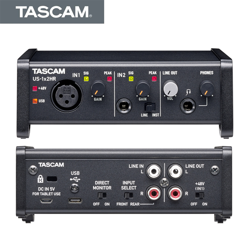 TASCAM US-1X2HR US-2X2HR US-4X4HR手机电脑直播声卡USB音频接口 - 图0