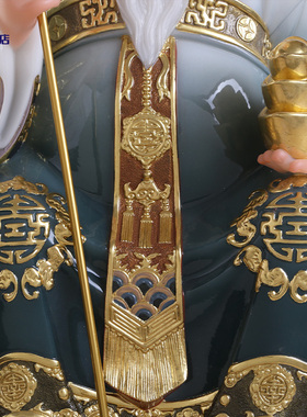 涛羽玉石土地公婆神像一对供奉